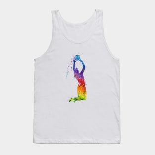 Girl Volleyball Player Setter Watercolor Sport Gift Tank Top